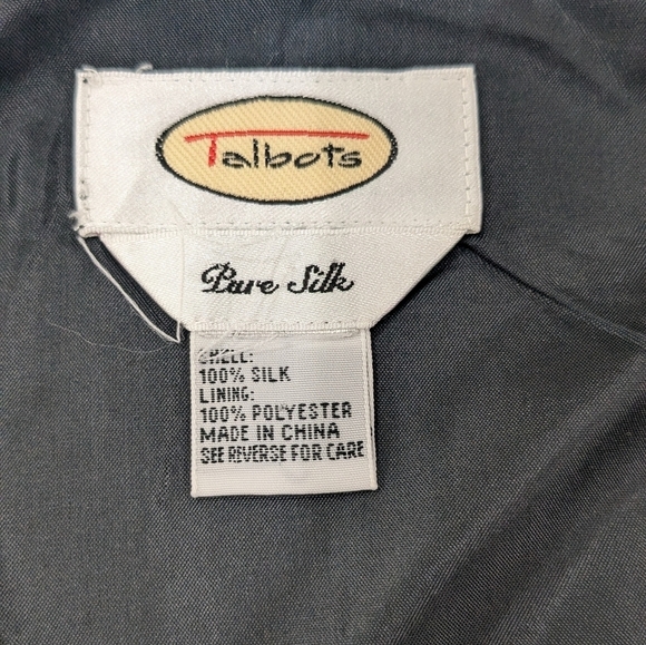 Talbots Pure Silk Multicolor Floral Print A-Line Skirt Below Knee Length 12 - Picture 10 of 11